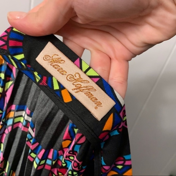 Mara Hoffman Snake Print Maxi Skirt Long Designer Boutique Rare Pleated Pattern - Picture 9 of 14